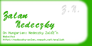 zalan nedeczky business card